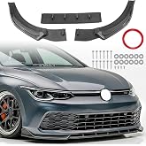 Bumper Lip Compatible with VW Golf 8.5 MK8 GTI Rline 2024-2025, Front Spoiler Splitter Diffuser, Carbon Fiber Look