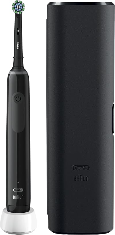 Oral-B Pro 3 3500 Electric Toothbrush UK 2 Pin Plug Black with Accessories