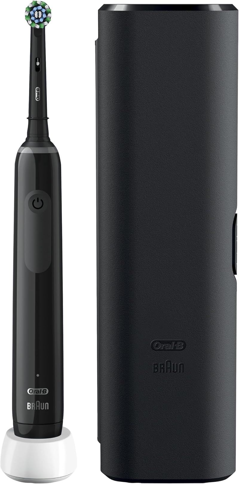 Oral-B Pro 3 3500 Electric Toothbrush UK 2 Pin Plug Black with Accessories