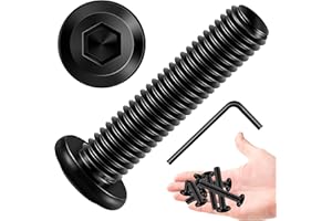 20Pcs M8 Bolt M8 x 35mm Metric Flat Head Socket Cap Screw Bolts Set, M8 Screws Furniture Screw, 304 Stainless Steel Bolts, Bl