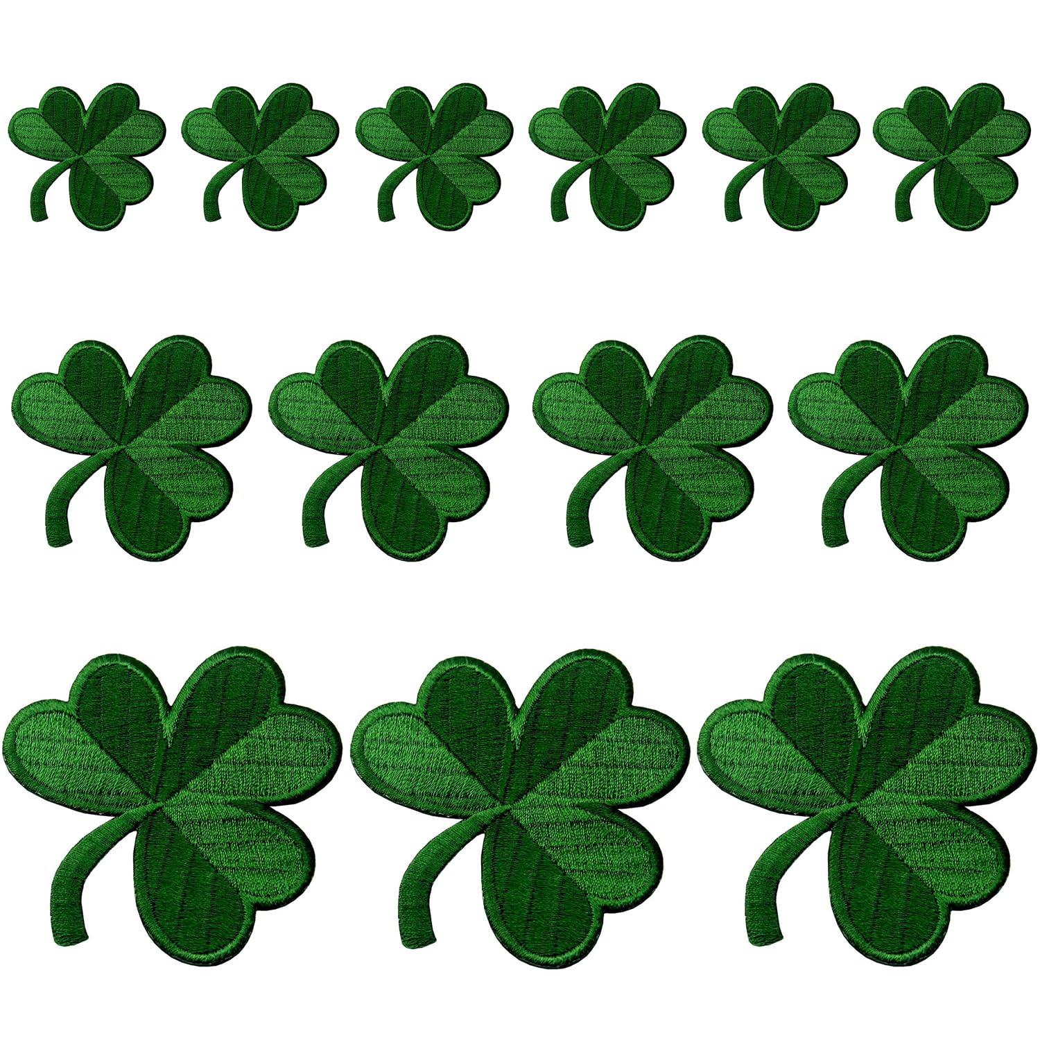 Photo 1 of ?3 Sizes 12 PCS? St Patricks Day Patches St Patricks Day Iron On Patches Shamrock Iron On Patches Clover Iron On Patches Lucky Patches St Patricks Day Accessories for Women