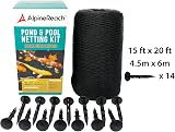 AlpineReach Koi Pond Netting Kit 4.5m x 6m Heavy Duty Mesh with Stakes view 2