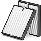 FLANUR Genuine Air Purifier Replacement Filter, True HEPA Filter Compatible with MR5866 for 99.97% Air Pollutants, Odor and Smoke, Original Version White 2 Pack