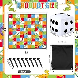 Realspring 9.8 ft Giant Snakes and Ladders Game