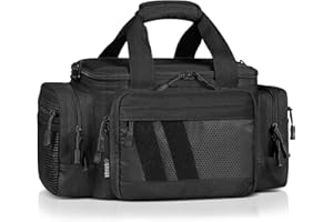 Savior Equipment Specialist Series Tactical Triple Pistol Shooting Range Hunting Duffle Bag Gun Carrying Case, Rigid Compartment Frame, Lockable Zippers, 3 Handgun Sleeves & Shoulder Strap Included