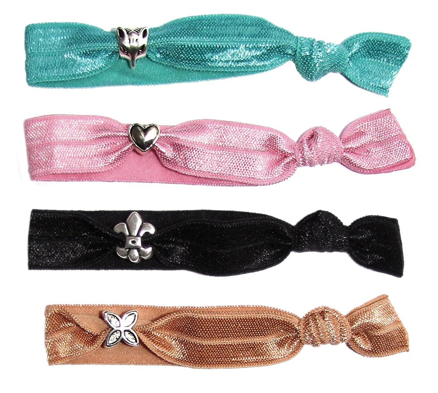 Buy A Girl Company Elastic Hair Ties With Charms Set Of 4 Online