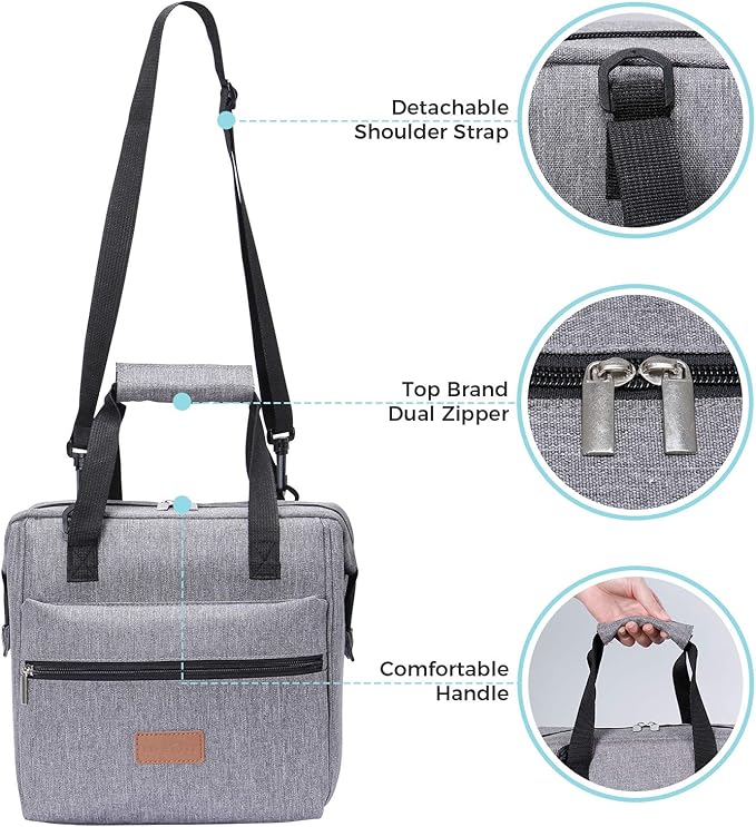 3 Wege Tragbare Thermotasche Fur Buro Schule Picknick Grau Lifewit 10l Kuhltasche Lunchtasche Isoliert Lunch Bag Fur Erwachsene Manner Frauen