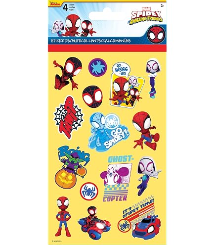 thumbnail interactive-video image 1 of 25 Spiderman Spidey & Friends Stickers – Party Favors, Teacher Supply, Marvel Fun 1 of 6