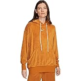Nike Sportswear Women's Oversized Terry Pullover Hoodie (as1, alpha, s, regular, regular, Desert Ochre/Citron Tint)