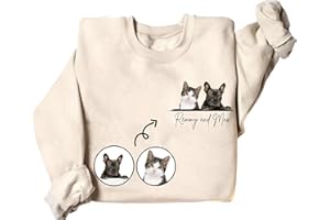 Nazenti Personalized Dog Mom Sweatshirt, Custom Cat Dad Shirt, Customize Dogs Sweatshirt, Pet Loss Gifts, Dog Mom Gifts for W