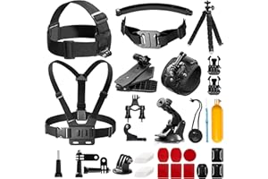 AKASO 42 in 1 Action Camera Accessories Kit Compatible with EK7000/EK7000 Pro/Brave 4/Brave 4 Pro/Brave 7 LE/Brave 7/Brave 8/