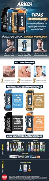 ARKO MEN Black Edition Aftershave Cologne 250ml Large Bottle Refreshing view 4
