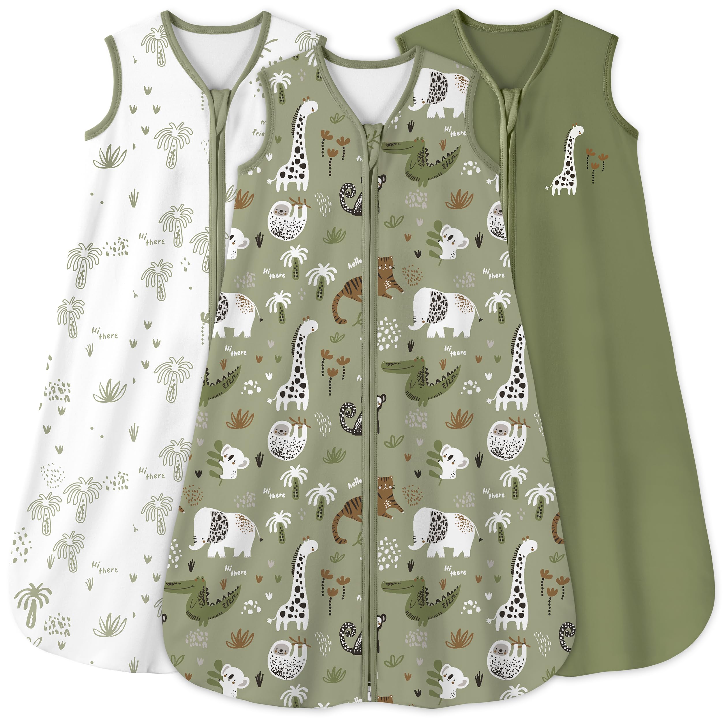 Photo 1 of ***2 ARE MISSING***Yoofoss Baby Sleep Sack 18-24 Months 0.5 Tog Wearable Blanket for Baby, 3 Pack 100% Organic Cotton Infant Toddler Sleeping Sack 2-Way Zipper Lightweight Sleep Sack***2 ARE MISSING***