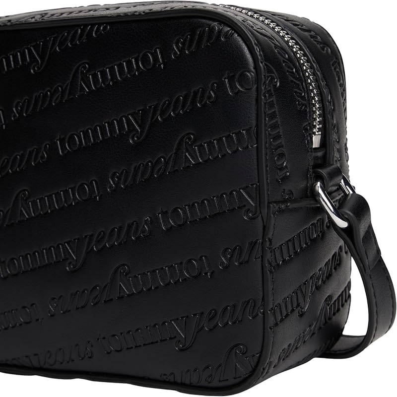 Sac à bandoulière pour appareil photo avec logo en relief, noir (noir), taille unique