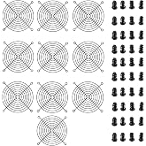 Nivithi Black 10 Pack PC Fan Grill,PC Fan Cover | Black Iron 10 Pack 120MM Fan Grill,120MM Fan Cover with Screws for Computer Case Cooling Decoration