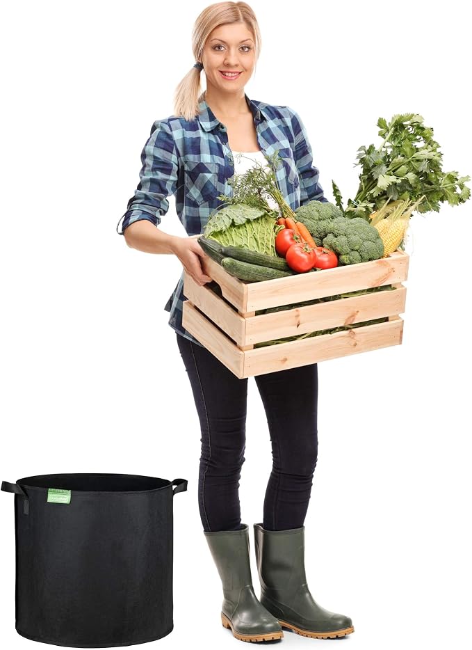 GardenMate® 5X 60l Sacos para Plantas de Malla geotextil ...