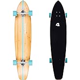 Retrospec Zed Pintail &amp; Cruiser Longboard Adult Skateboard - 44in Bamboo &amp; Canadian Maple Deck with ABEC-7 Bearings, 70mm PU Wheels for Commuting &amp; Carving