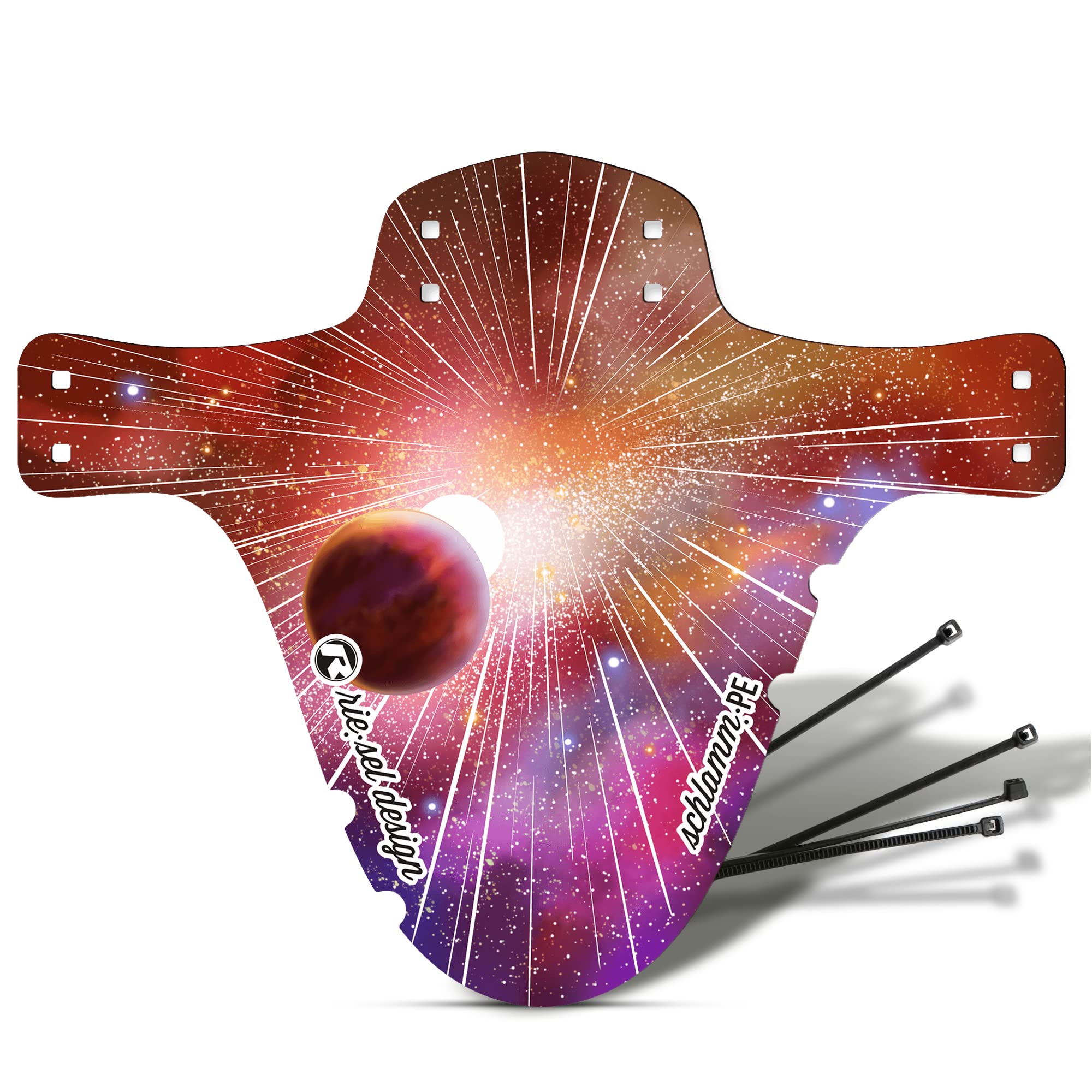 Riesel Design ® Schlamm Model PE Mudguard - Comes with Stylish and Modern Rilsan Collars/Bicycle Mudguards of Bike, Tyres up to 2.6 Inches - Made in Germany - Space