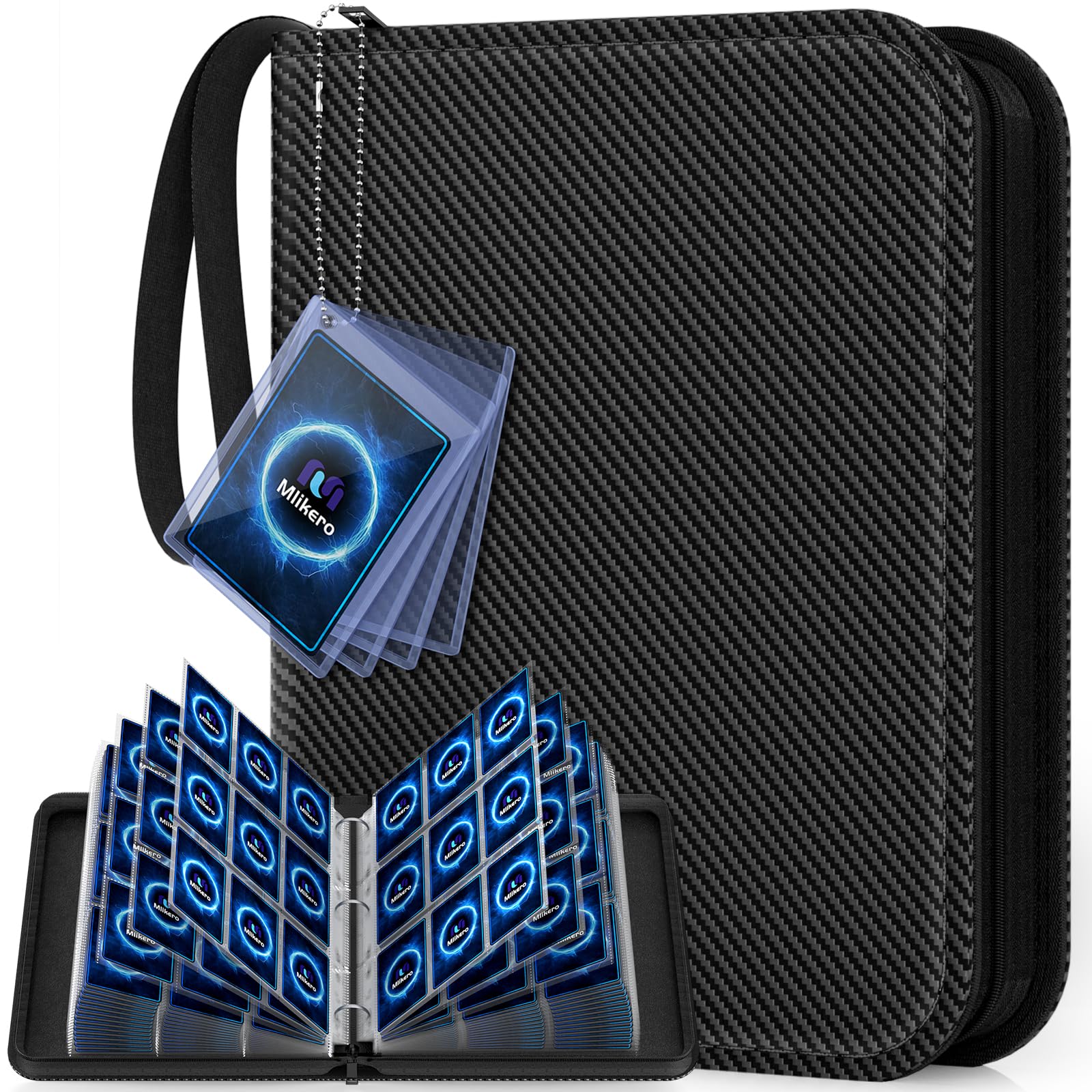 720 Pockets Trading Card Binder, 9 Pockets Card Albums with Sleeves Card Organiser Card Folder Fit for Football Baseball Sports Cards MTG and TCG Cards