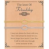 TAGOMEI Love Knot Friendship Bracelets Gifts for Women Best Friend Birthday Gifts for Women Valentines Day Gifts for Him Her Friends Infinity Jewelry Matching Bracelets Gift for Couples Her Bff Bestie