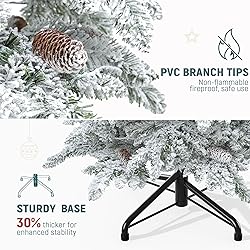 YITAHOME Pre-Lit Flocked Drooping Pencil Spruce