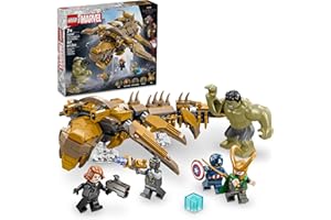 LEGO Marvel The Avengers vs. The Leviathan Superhero Toy, Building Set for Kids with Hulk Action Figure Plus 4 Marvel Minifigures, Avengers Birthday Gift for Boys and Girls Ages 7 and Up, 76290