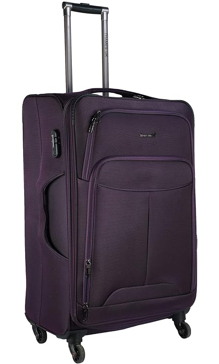 Thames Oscar Nylon 76cm Softsided Trolley | Travel | Checkin Luggage (Purple)