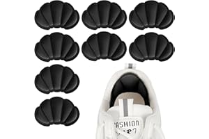 FOOTJKYX Heel Grips Cushions Inserts,Heel Pads for Loose Shoe Too Big Men Women, Improved Shoe Fit and Comfort, Prevent Heel Slipping, Rubbing, Blisters, Foot Pain. (4 Pair Black)