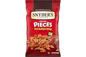 Snyder's of Hanover Pretzel Pieces, Hot Buffalo Wing, 8 Ounce (Pack of 6)
