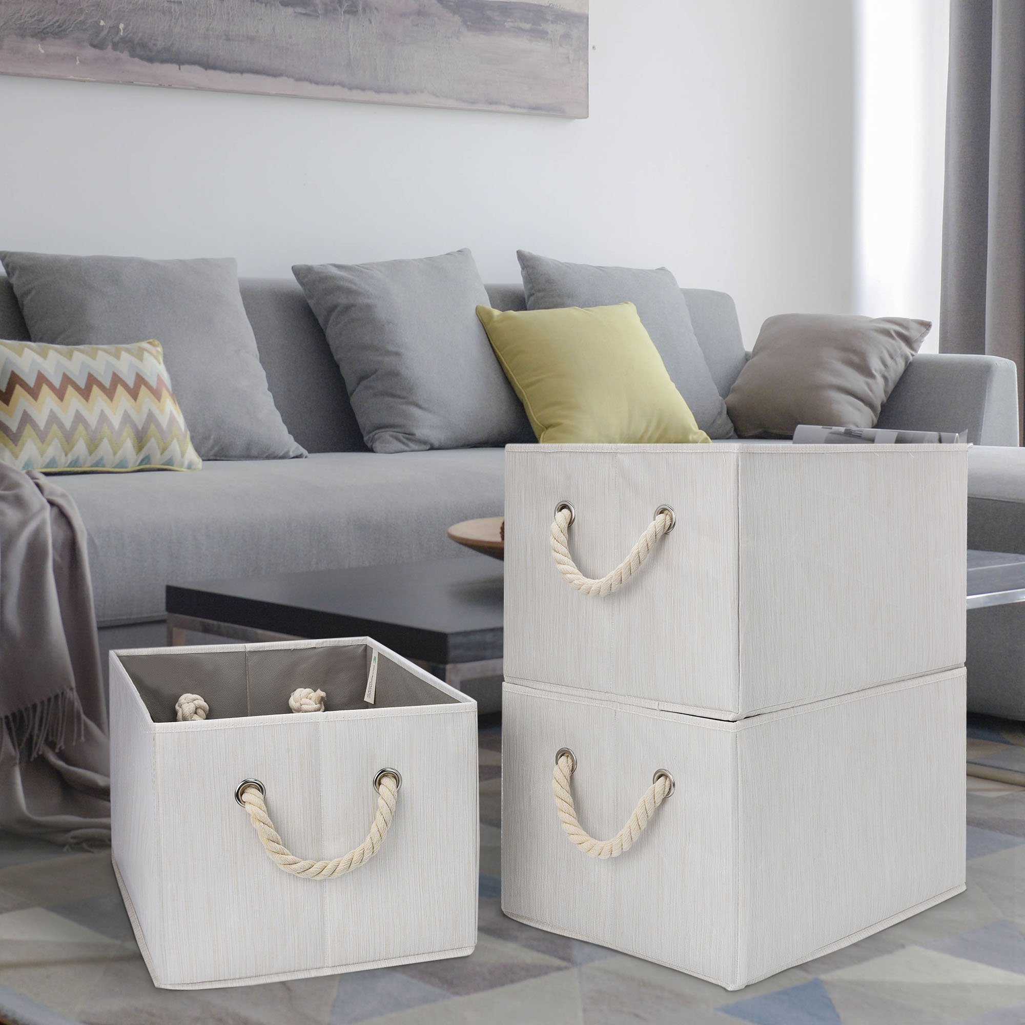 StorageWorks Storage Bins Closet with Cotton Rope Handles, Foldable Storage 604776766568 eBay