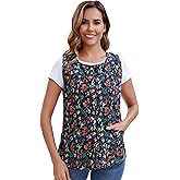 Nanxson Women Cobbler Apron with Pockets,Printed Cotton Smock for Cooking | Lightweight,Soft cotton,Deep pockets,Button design,bib for Cleaning Gardening Home Backing,machine washable