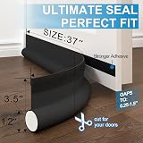 HIZH Draft Excluder for Doors 37 inch One Sided Under Door Draft Stopper view 2