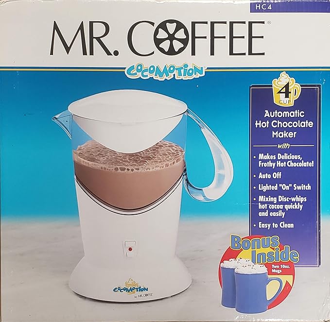 Amazon Com Mr Coffee Cocomotion Juego De 4 Tazas De Chocolate Caliente Automatico Con 2 Tazas De Bonificacion Kitchen Dining