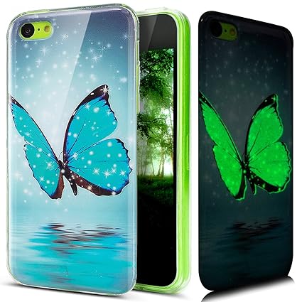 Kompatibel mit iPhone 5C Hülle,iPhone 5C Schutzhülle,iPhone 5C Silikon Hülle,Bunte Gemalt [Leuchtend Luminous] Handyhülle TPU