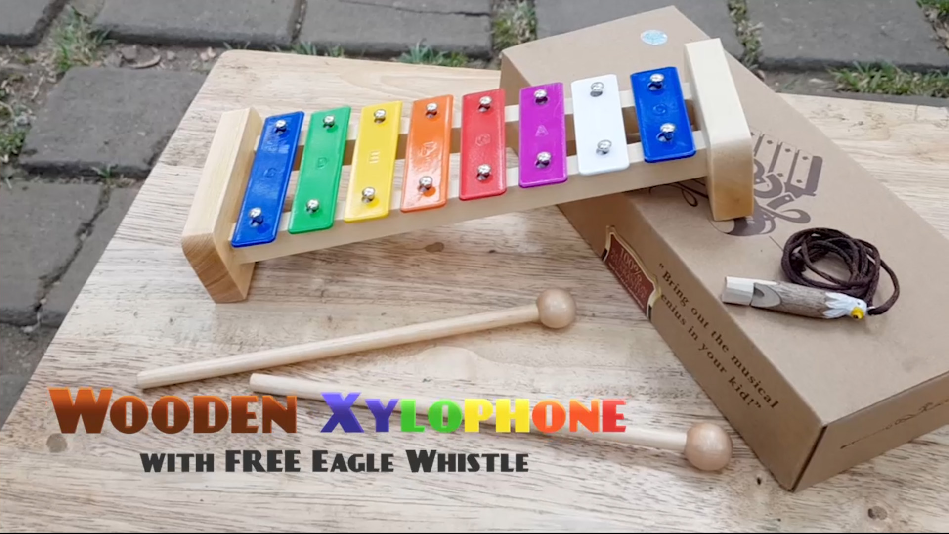 6 Wooden+Xylophone+Kids+Glockenspiel+Music+Making