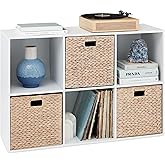 Best Choice Products 6-Cube Storage Organizer, 13.5in Shelf Opening, Bookcase, Display Shelf, Customizable w/ 3 Removable Back Panels – White