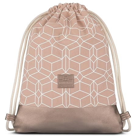 Johnny Urban Turnbeutel Hipster Noah Baumwoll Gymsack Gym Bag Beutel Sportbeutel Rucksack für Damen & Herren mit Innentasche 