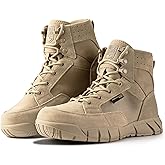 FREE SOLDIER Waterproof Hiking Work Boots Men's Tactical Boots 6 Inches Lightweight Military Boots Breathable Desert Boots