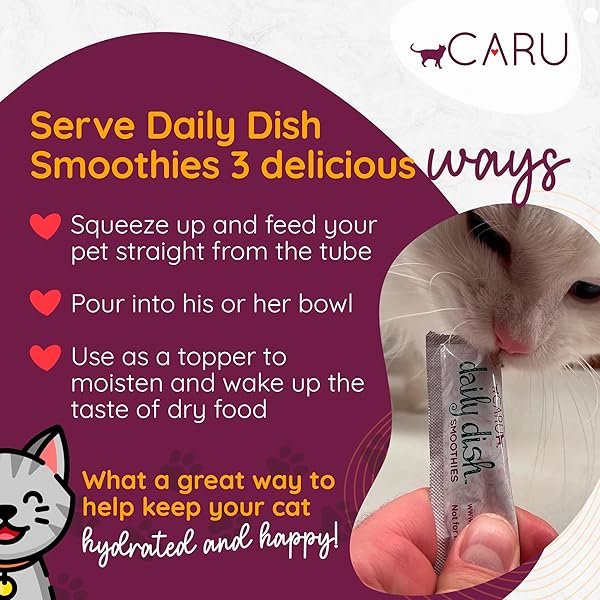 CARU DAILY DISH SMOOTHIES TUNA & SALMON RECIPE LICKABLE TREAT (PACK OF 4-14G TUBES, 56 G/2 OZ)