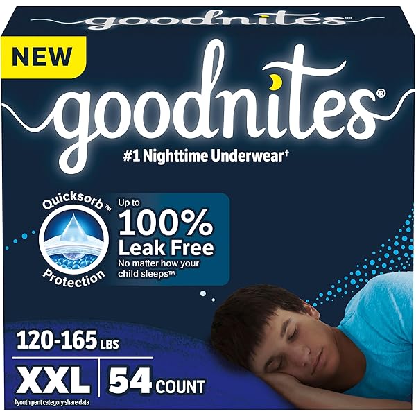 Amazon.com: Goodnites Girls' Nighttime Underwear, Size XXL