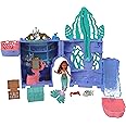 Mattel Disney The Little Mermaid Storytime Stackers Arielâ€™s Grotto Playset, Stackable Dollhouse with Small Doll & 10 Accessories