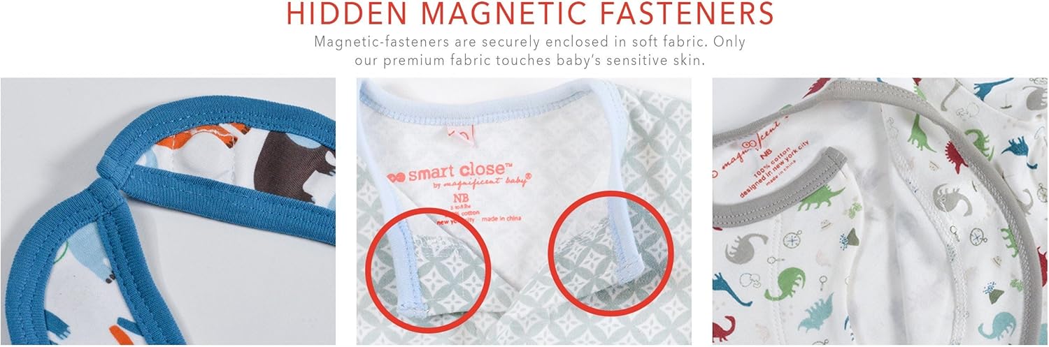 Magnificent Baby Magnetic Modal Sack Gown and Hat Set, Newborn - 3 Months: Clothing