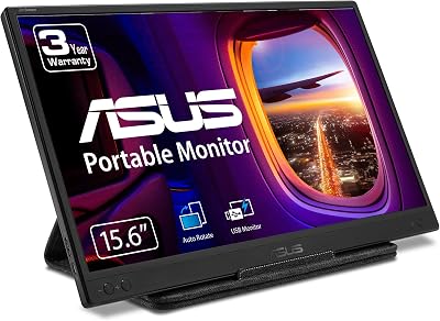 ASUS ZenScreen MB166B 15.6" 1080P Portable Monitor IPS USB3.2 Anti-glare Black