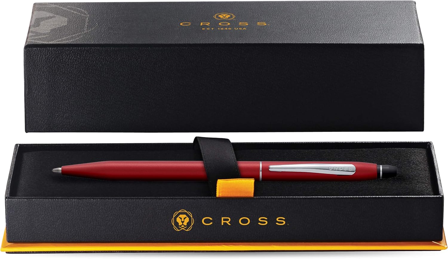 Cross Click Crimson Red Lacquer Ballpen with Chrome Appointments Item# AT0622-119 - Image 3