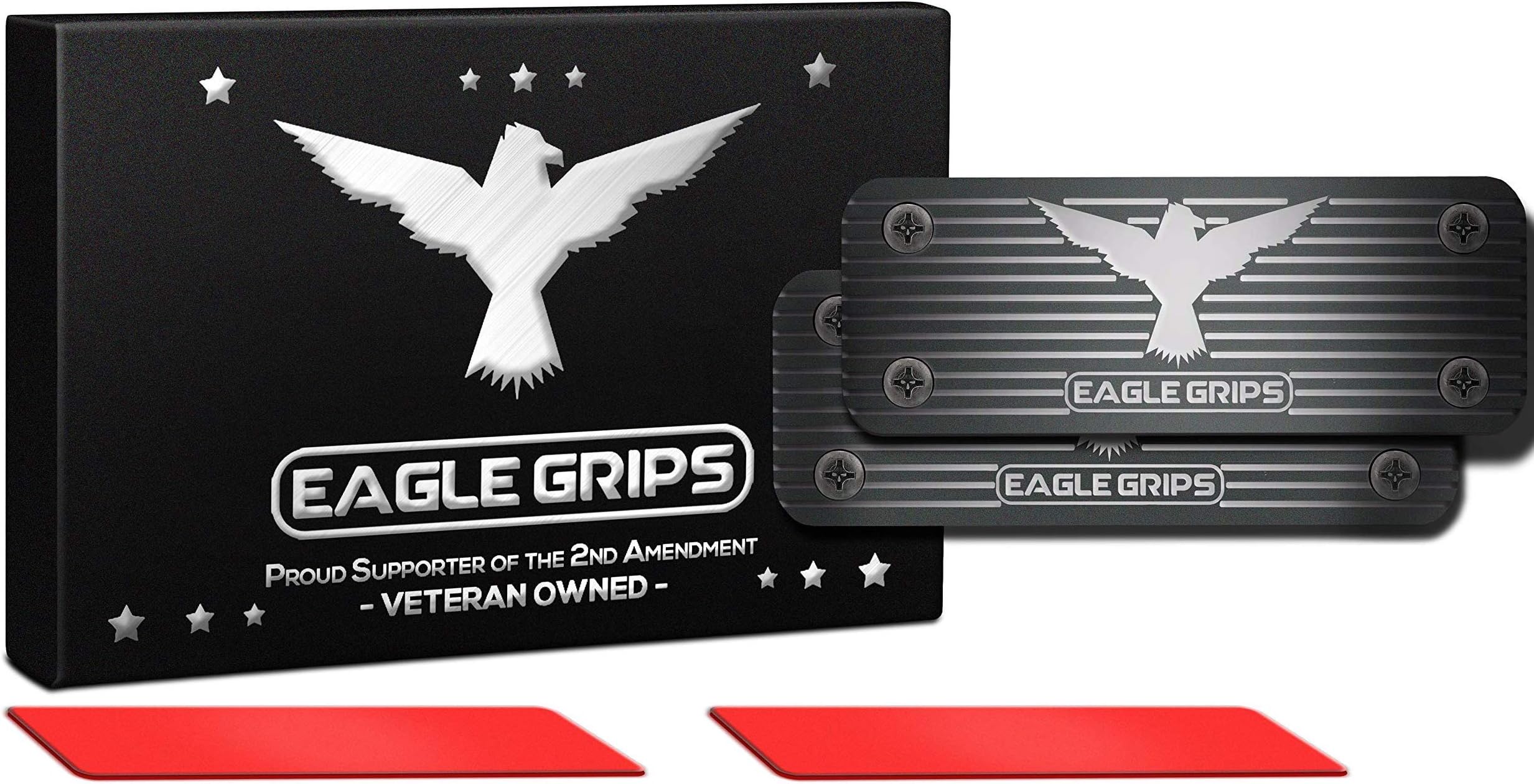 Eagle Grips -Veteran Owned- Gun Magnet Mount |2-Pack| 45 Lbs Rated Rubber Coated Magnetic Gun Mount & Holster Concealed Holder for Car, Handgun, Pistol, Shotgun, Rifle