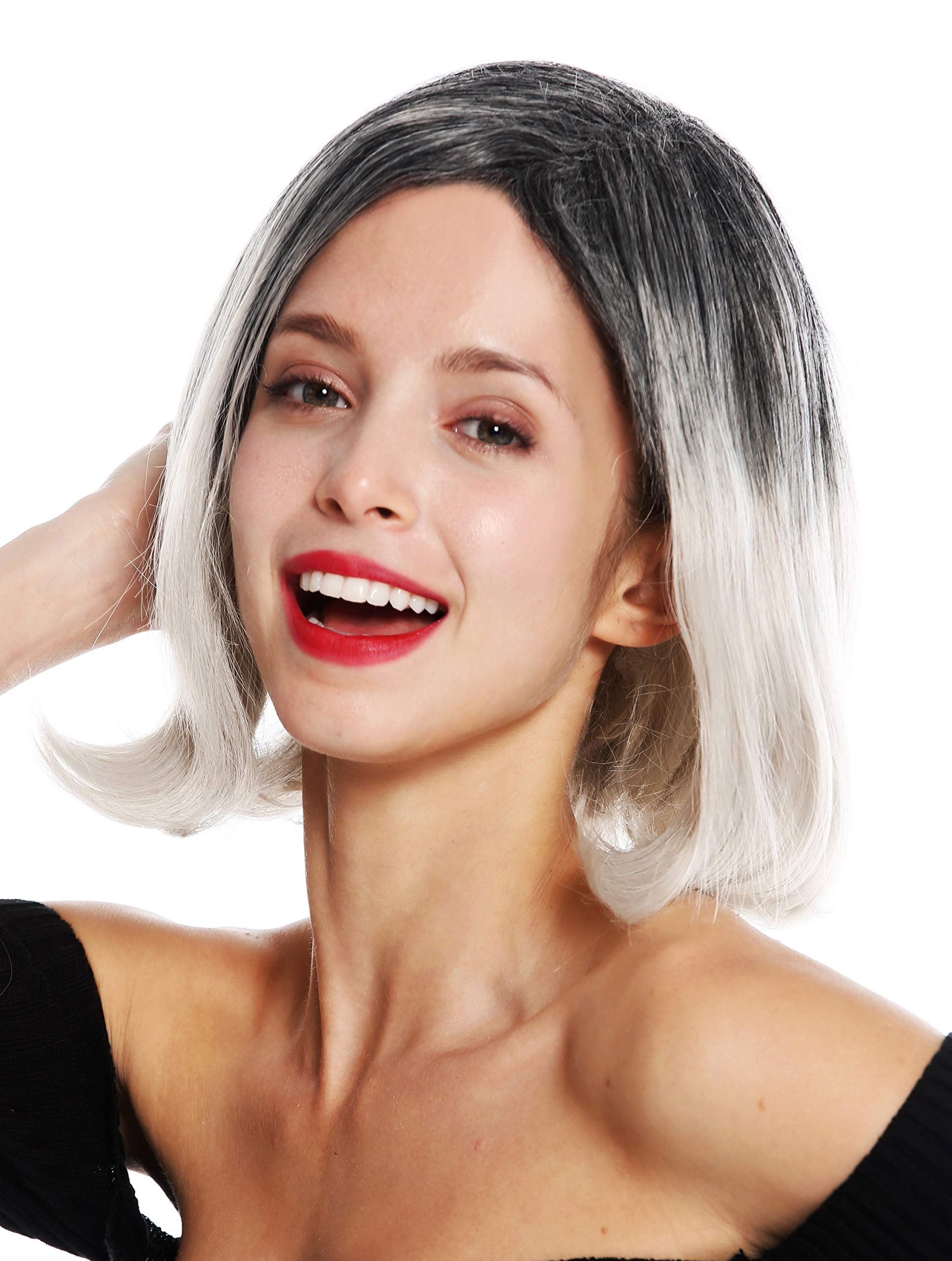 WIG ME UP - GFW3131 women's quality wig sleek short parting ombre black grey