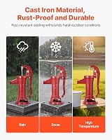 VEVOR Cast Iron Hand Pitcher Pump 25ft Lift Antique Manual Water Pump 1-1/4 NPT view 3