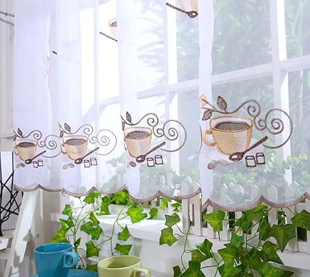 Gordijnen Zonwering Voile Cafe Net Curtain Panel 41 Great Designs