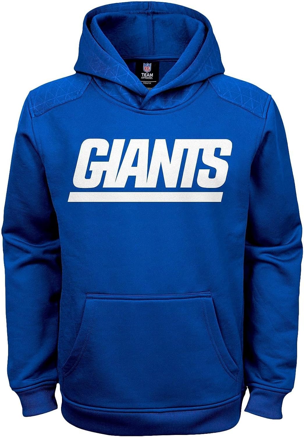 New York Giants Youth Blue Performance Pullover Hoodie