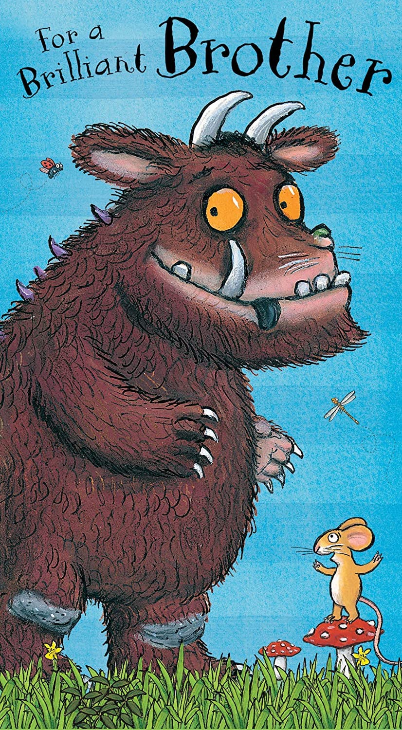 The Gruffalo Brother Birthday Card,Multi,9 x 5 inch